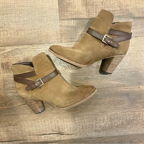 Cole Haan Hayes Leather Strap Suede Booties - Picture 5 of 12